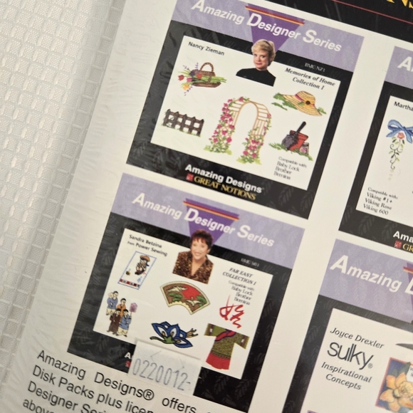 Amazing Designs Sewing Machine Home Embroidery Pack Great Notions IBM-PC - Picture 6 of 8